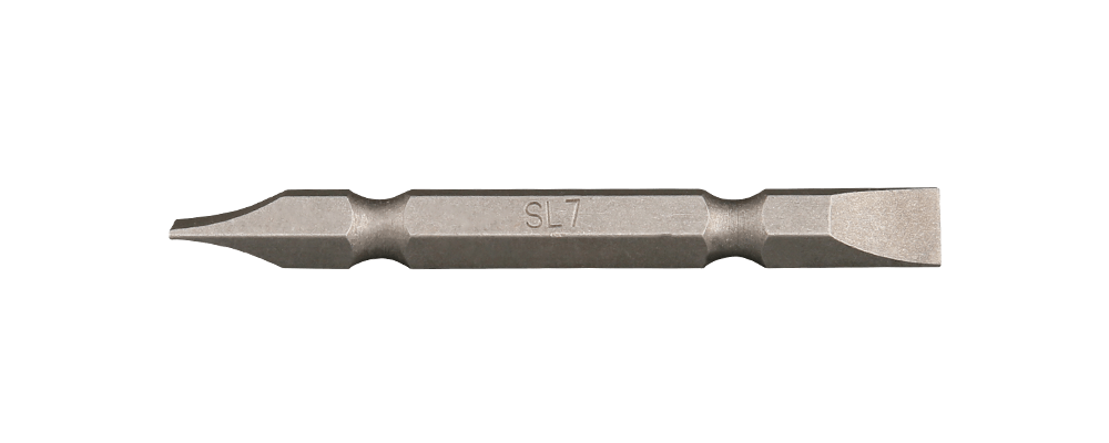 Slotted screwdriver head